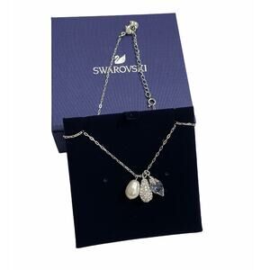 Swarovski So Cool Crystal Charm Necklace In Silver